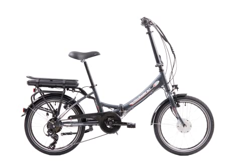 F.lli Schiano E-Star 20 Zoll Unisex-Adult klappbares E-Bike mit 250W Motor und 7-Gang-Getriebe, in Anthrazit