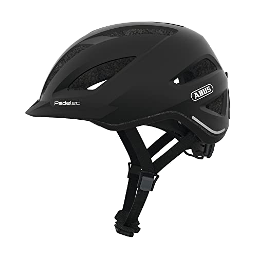 ABUS City-Helm Pedelec 1.1 - Fahrradhelm mit Rücklicht für den Stadtverkehr - für Damen und Herren - Schwarz, Größe M​