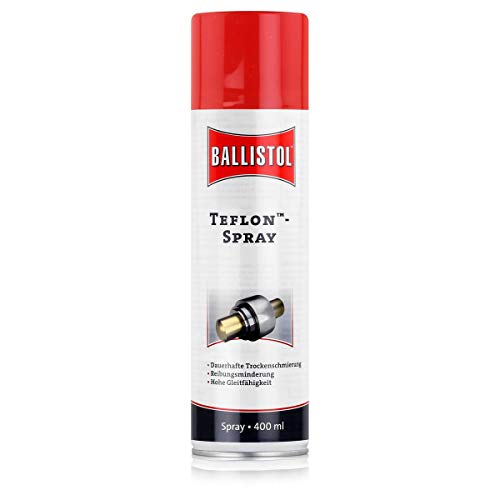BALLISTOL 25607 Teflon-Spray 400ml – Dauerhafte Trocken-Schmierung mit hoher Gleitfähigkeit - Reibungsminderung