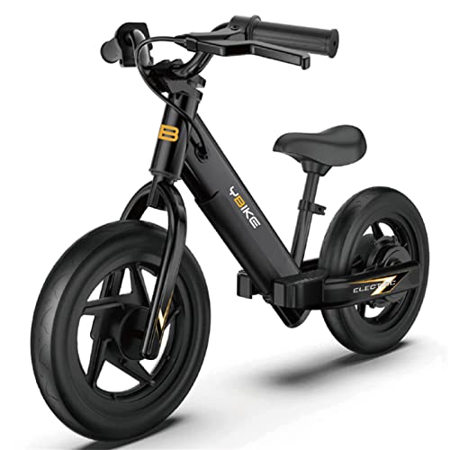 YBIKE Kinder-Elektro-Laufrad für Kinder im Alter von 3–5 Jahren, Elektro-Laufrad mit verstellbarem Sitz, 12-Zoll-Kinder-Elektrofahrrad für Kinder, Jungen und Mädchen