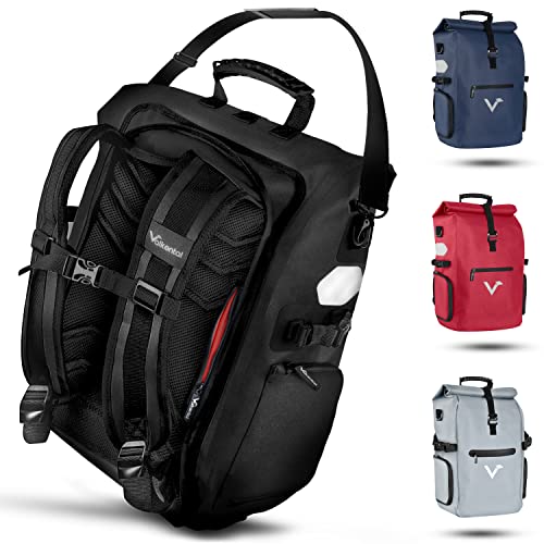 Valkental - Hochwertige & Nachhaltige Fahrradtasche - 23L - Geeignet als Gepäckträgertasche, Rucksack & Umhängetasche - 100% Wasserdicht*