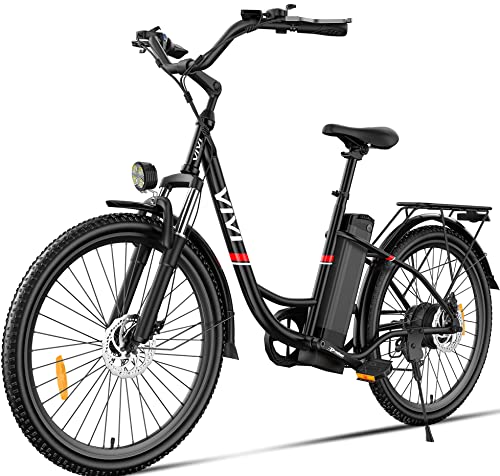 Vivi Ebike 26 Zoll Elektrofahrrad Damen, 250W Pedelec Citybike-mit 48V Lithium-Ionen-Akku 7 Gang Elektrofahrräder für Erwachsene*